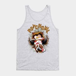 Psycho Owl Killer Cartoon Tank Top